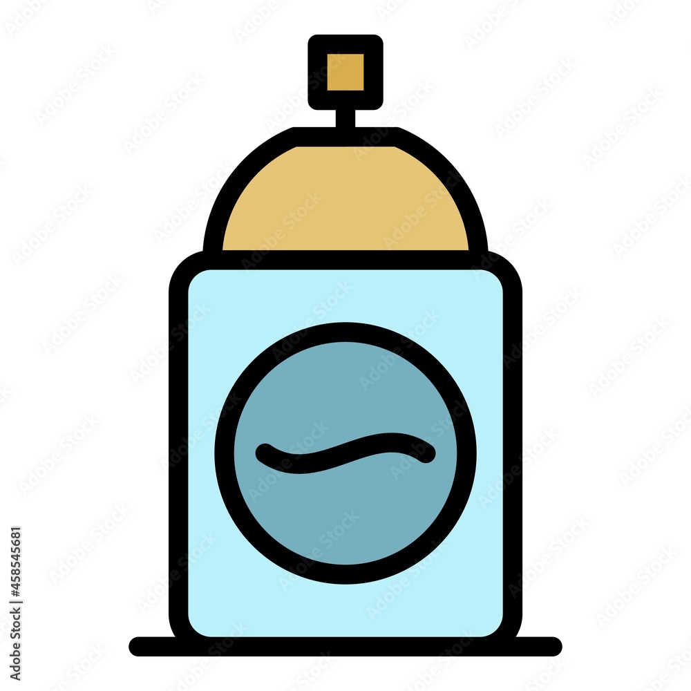 Wave deodorant icon. Outline wave deodorant vector icon color flat isolated Wave deodorant icon. Outline wave deodorant vector icon color flat isolated