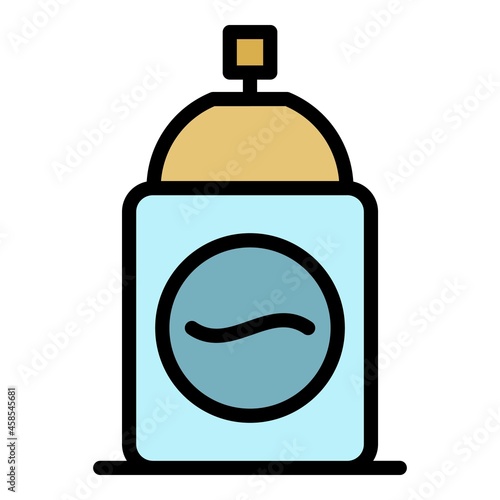 Wave deodorant icon. Outline wave deodorant vector icon color flat isolated