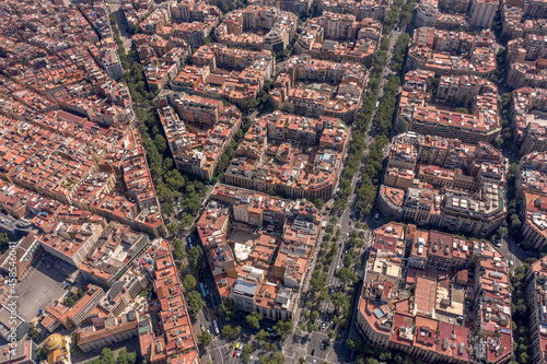 Photography Barcelona City Spain With Amazing Architecture Aerial View