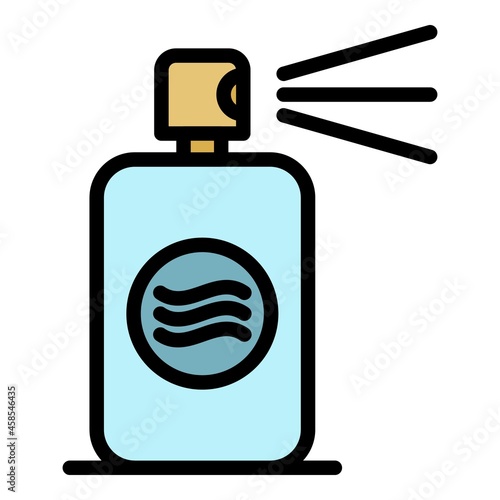 Mint spray deodorant icon. Outline mint spray deodorant vector icon color flat isolated