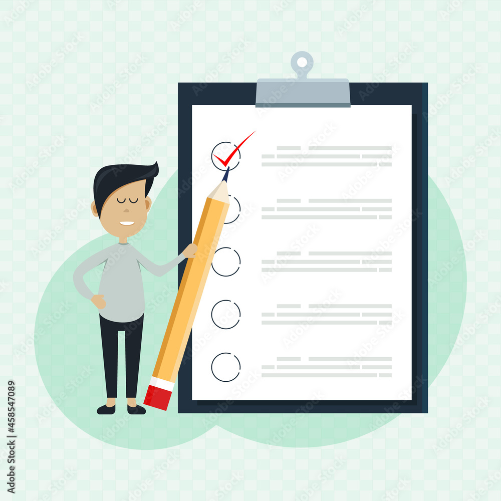 Checklist concept and to do list illustration background.