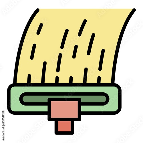 Cleaning mop icon. Outline cleaning mop vector icon color flat isolated