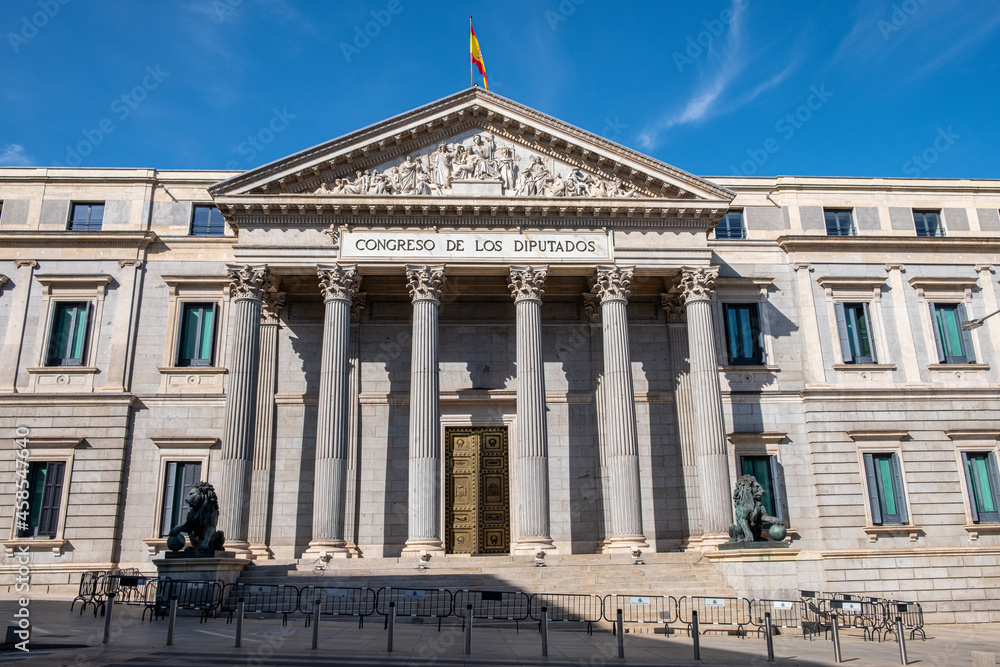Palace of the Congress of Deputies, Madrid. Spain.