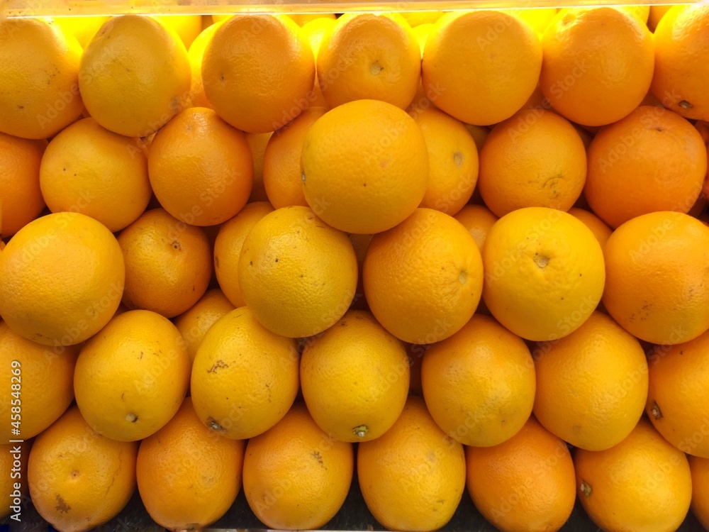 Pile of Fresh Juicy Orange.
