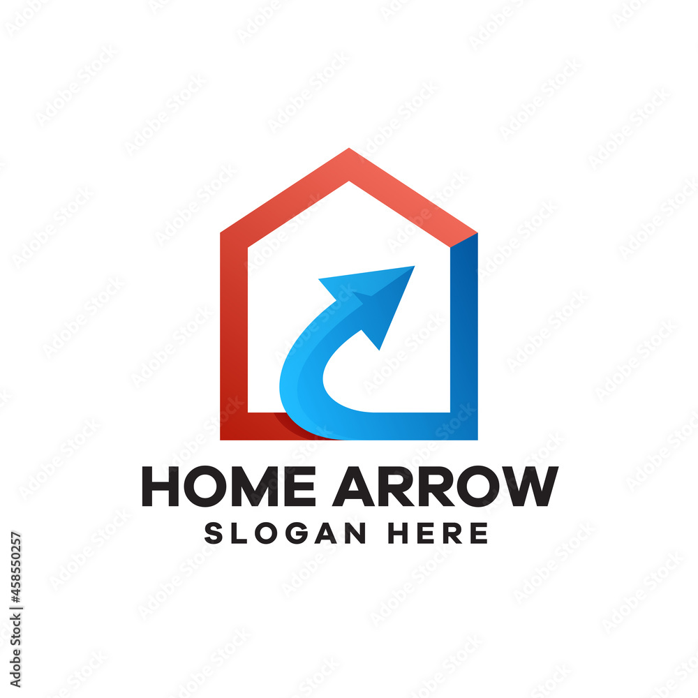 Growth Home Gradient Logo Design Growth Home Gradient Logo Design