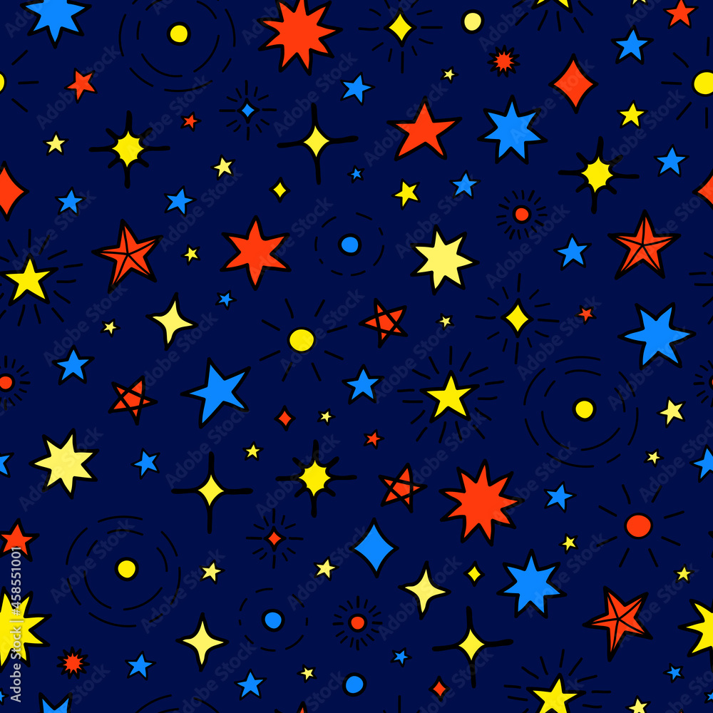 Seamless pattern with stars. Seamless pattern with stars.