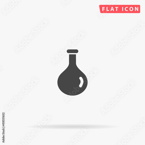 Health or magic mana potion bottle, flask flat vector icon. Hand drawn style design illustrations