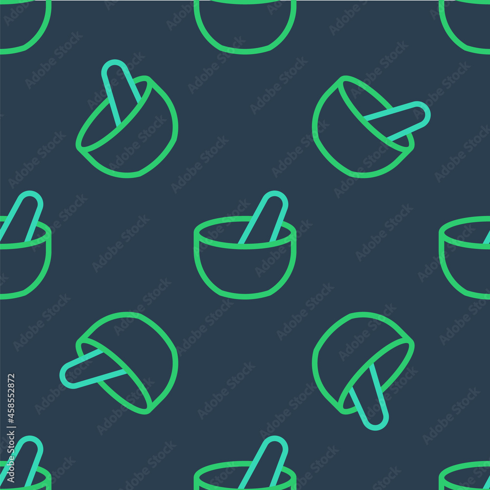 Line Witch cauldron icon isolated seamless pattern on blue background. Happy Halloween party. Vector Line Witch cauldron icon isolated seamless pattern on blue background. Happy Halloween party. Vector