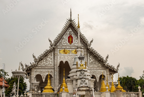 Lampang  Thailand - Sep 04  2020   The Beautiful of Wat Chiang Rai. Temple Chiang Rai  Lampang District  Lampang Province  Selective focus.