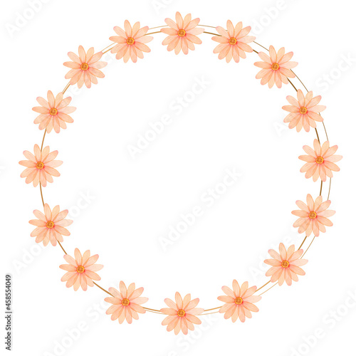 Floral Pattern Border Frame.  Simple flower frame 