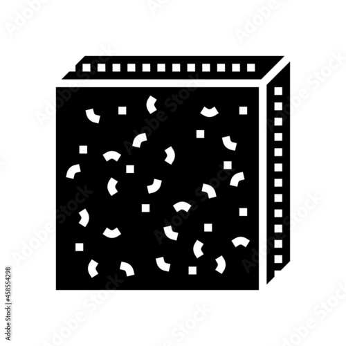 fiber board glyph icon vector. fiber board sign. isolated contour symbol black illustration