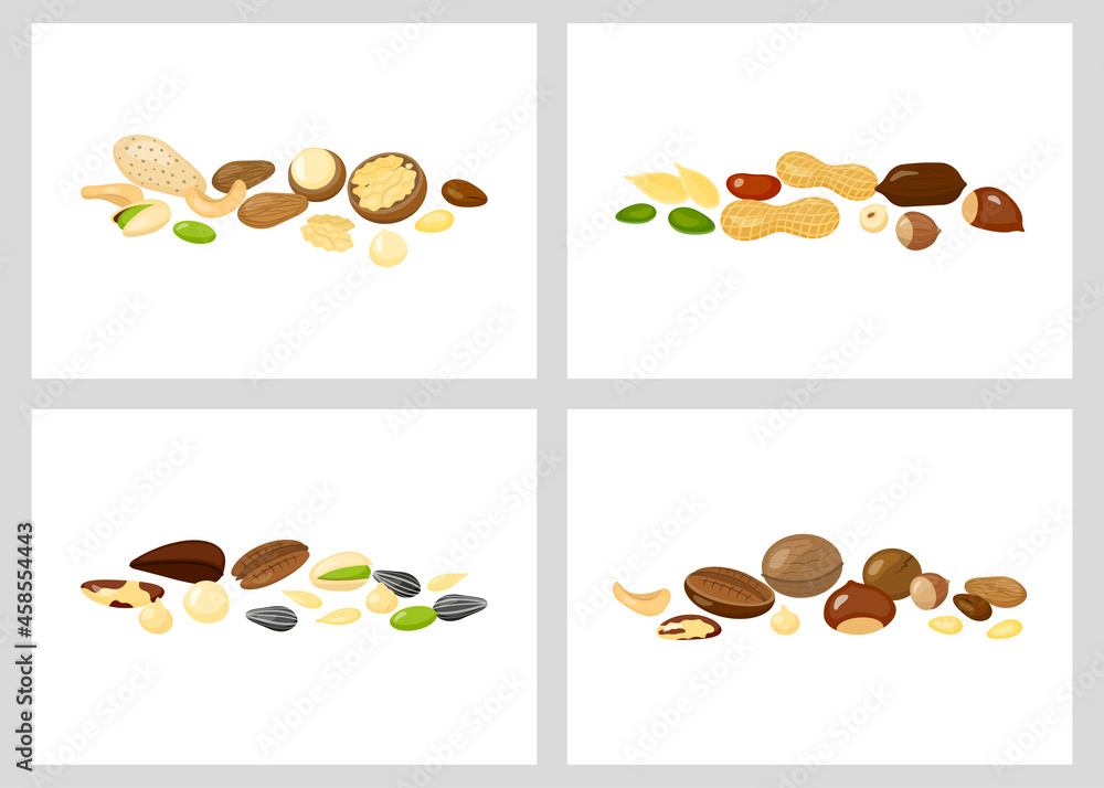 Groups of nuts.