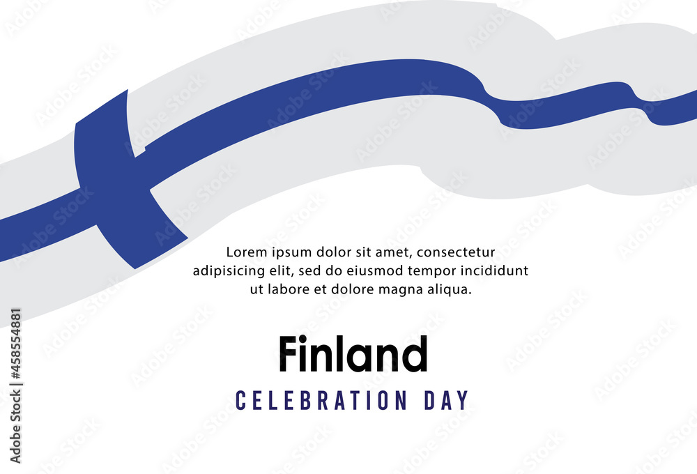 Happy independence day of Finland. template, background. Vector illustration