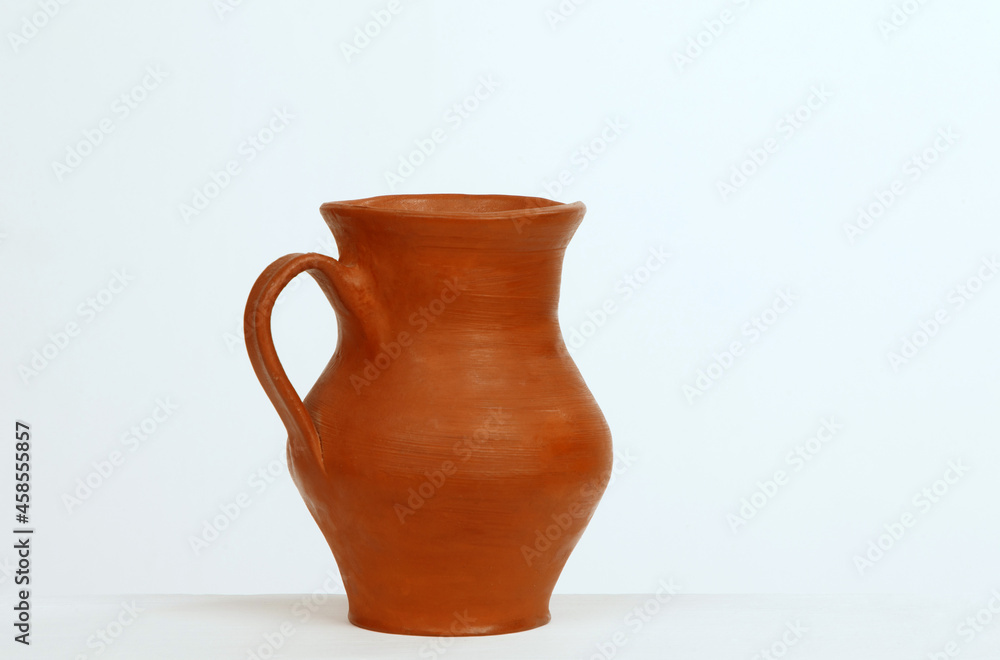 ceramic pot on the white background