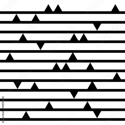 Doodle abstract background geometric triangle with line art geometry style