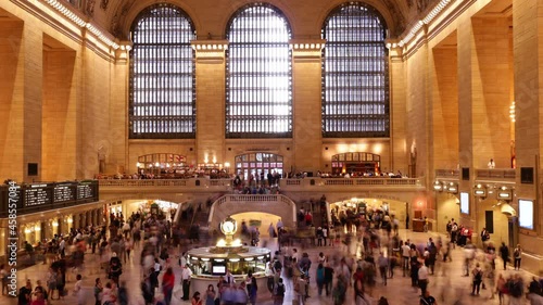 grand central building rush hour 4k timelapse from new york photo