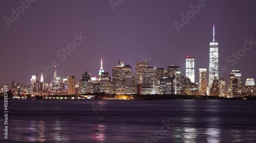 Wallpaper Mural night light downtown new york 4k timelapse from usa Torontodigital.ca