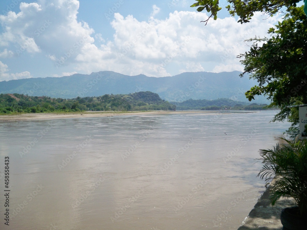 river view with cloudy sky river view with cloudy sky