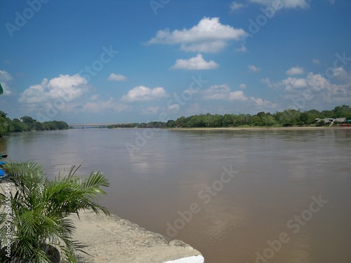 river view with blue sky
