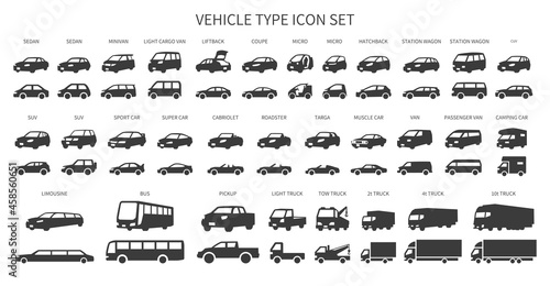 Fototapeta Various vehicle icon sets