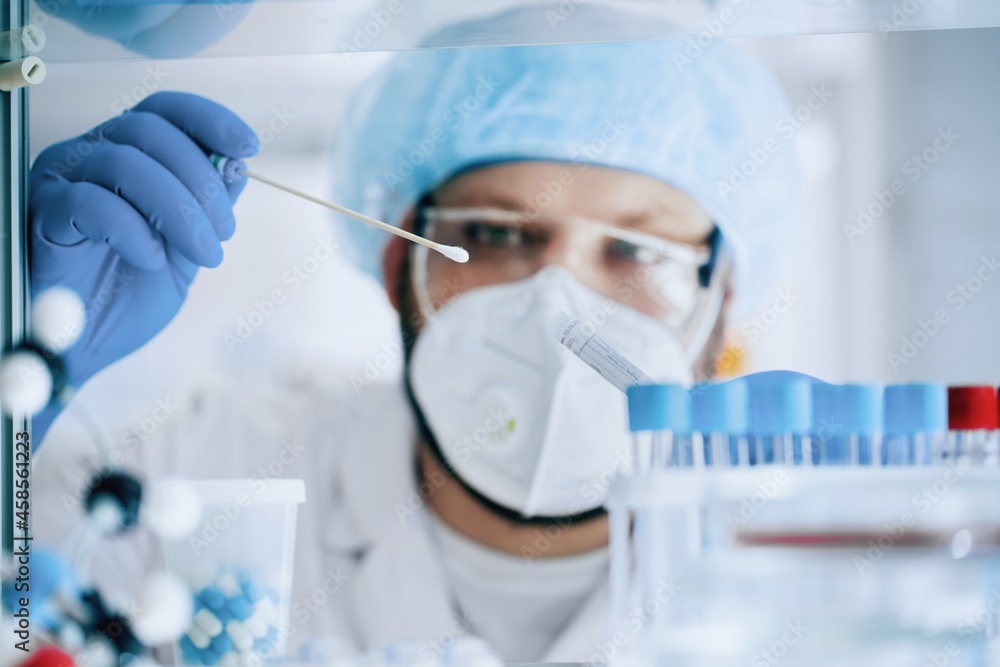 Medical Research Laboratory, Portrait of a Scientist does Analysis. Medical Research Laboratory, Portrait of a Scientist does Analysis.