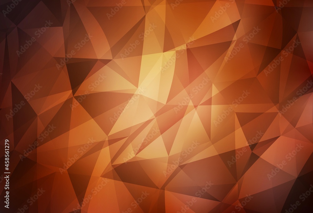 Dark Orange vector polygonal template. Dark Orange vector polygonal template.