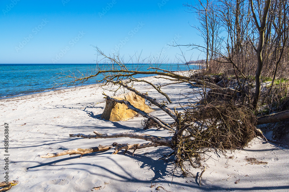 Strand an der Küste der Ostsee auf der Insel Poel