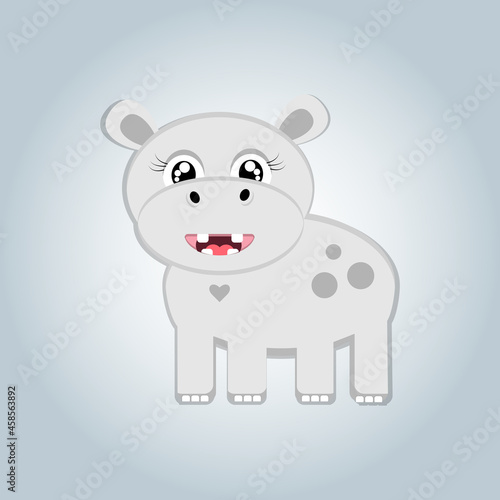 cheerful hippo cute smile wildlife