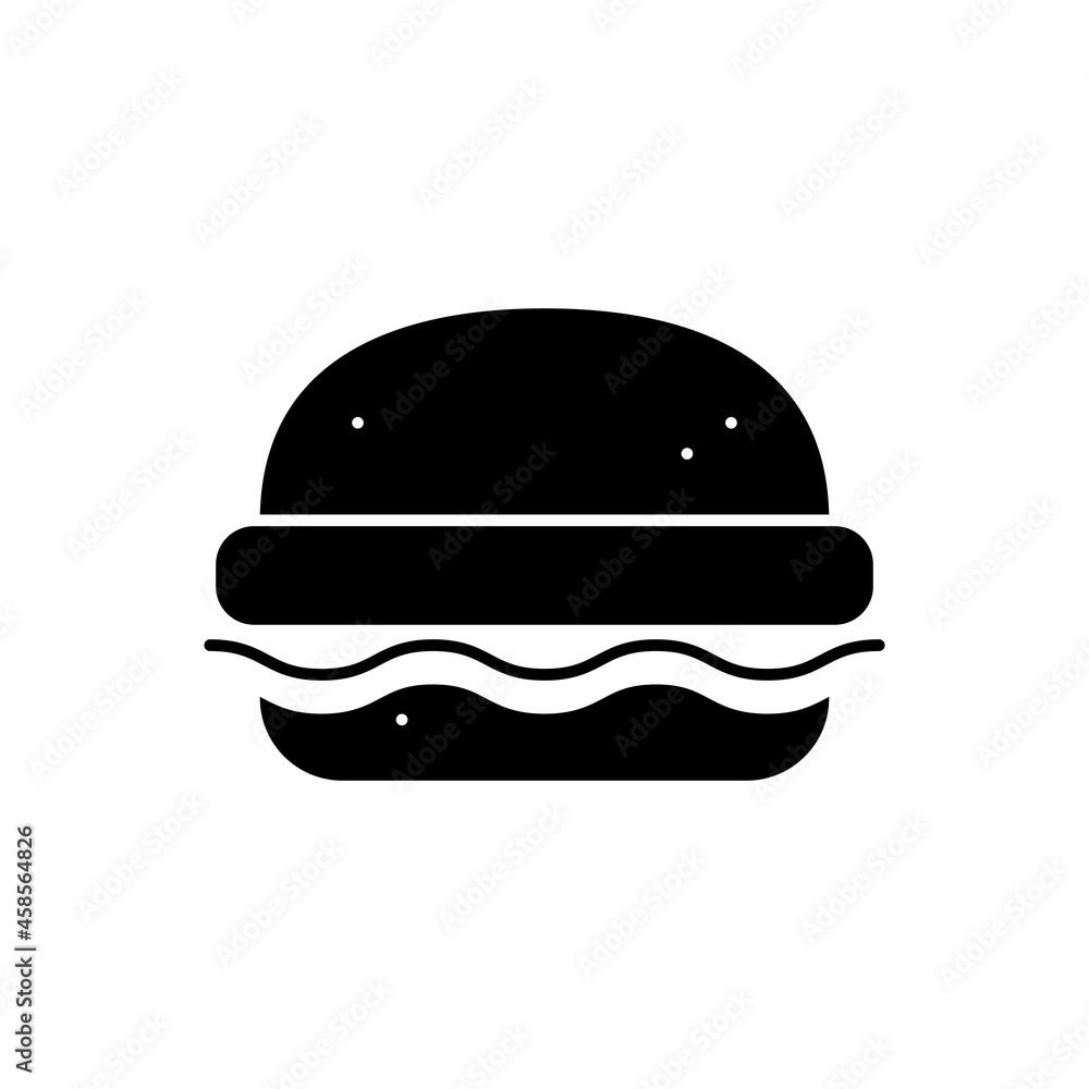 Fototapeta premium Burger icon vector. fast food illustration sign. hamburger symbol. cheeseburger logo.