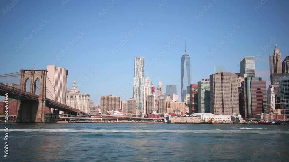 manhattan downtown river traffic 4k timelapse from new york manhattan downtown river traffic 4k timelapse from new york