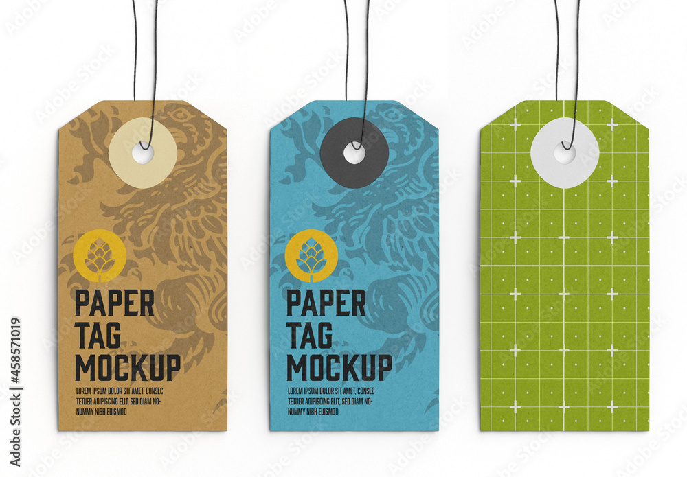 Kraft Tag Mockup Stock Template | Adobe Stock