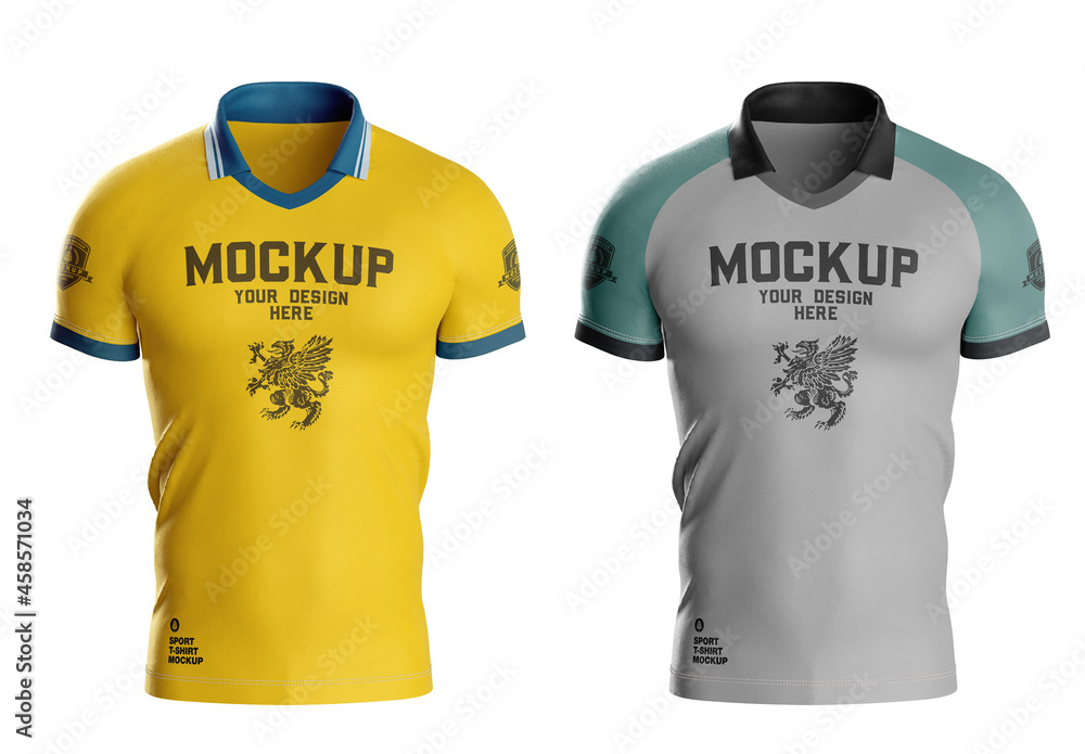 Men Sports T Shirt Mockup Stock Template Adobe Stock
