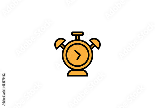 Liner Fill Clock Icon In vector 