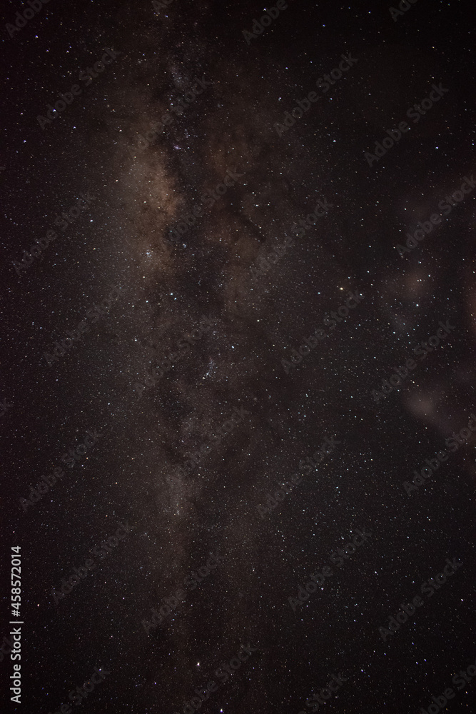 Galactic center with brown hues and Stars

