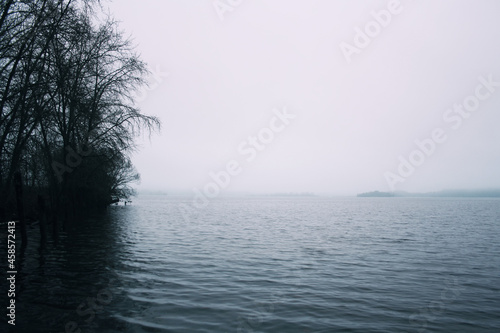 misty morning on the lake