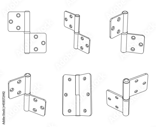 Vector steel bi-fold door hinge