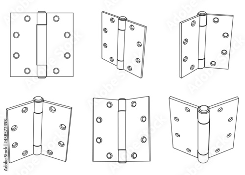 Принти на полотні Vector steel butt door hinge