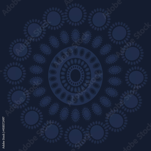 Golden abstract Mandal ornate pattern for backgrounds, invitations, cards, premium templates.