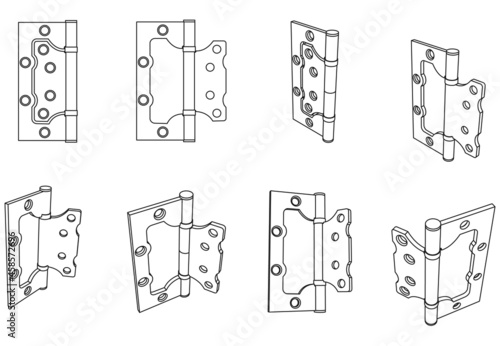 Vector steel butterfly door hinge