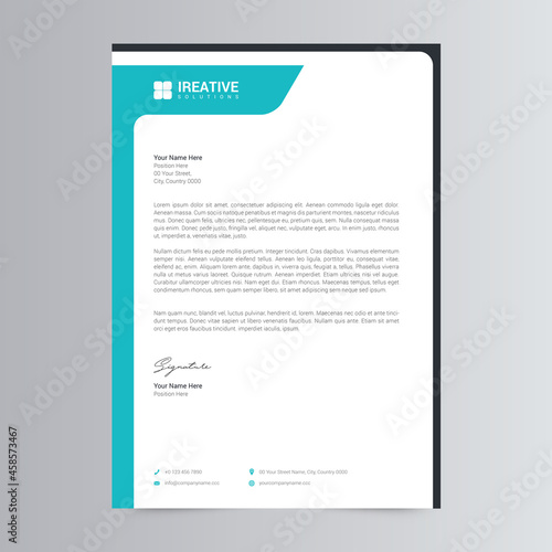 Clean and Corporate Letterhead Template