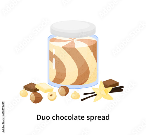 Duo chocolate spread.