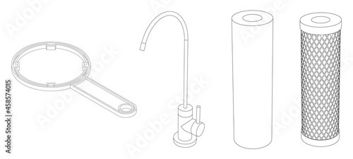 Vector drink water filter, reverse osmosis home system