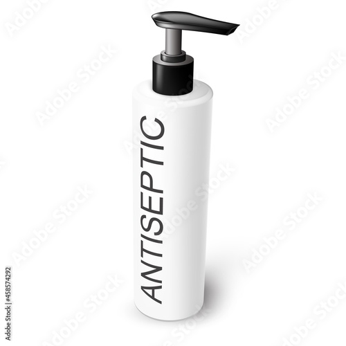 Vector sanitizer gel dispenser illustration