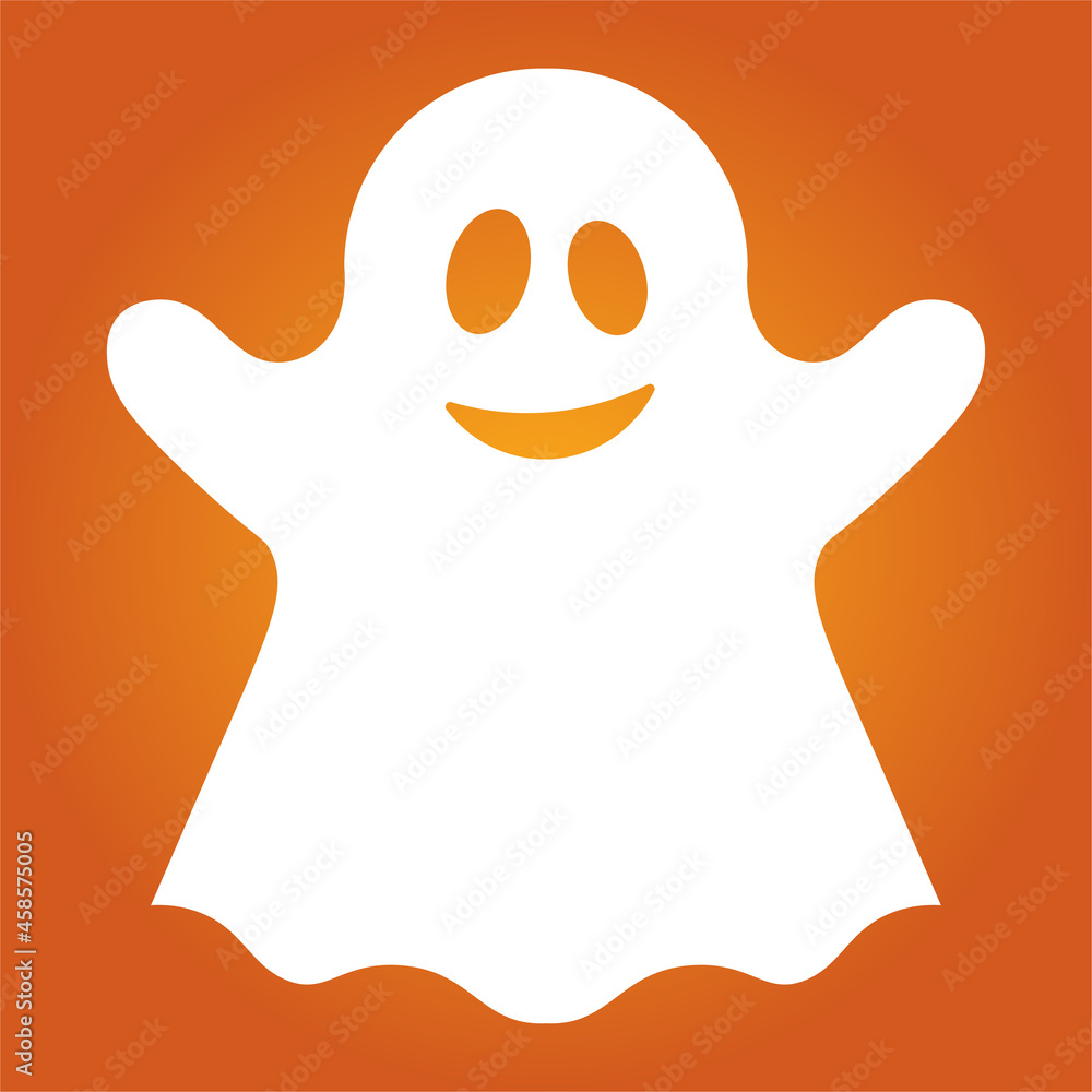 Simple illustration of scary ghost monster for Halloween day Simple illustration of scary ghost monster for Halloween day