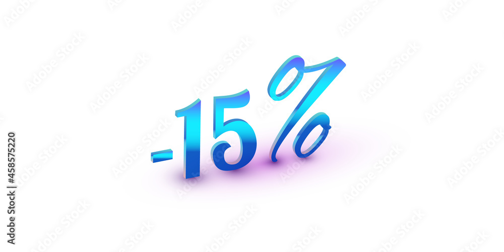 15 Percent Blue Colored Numbers isolated on white background. Sale symbol for seasonal advertisement design 15 Percent Blue Colored Numbers isolated on white background. Sale symbol for seasonal advertisement design