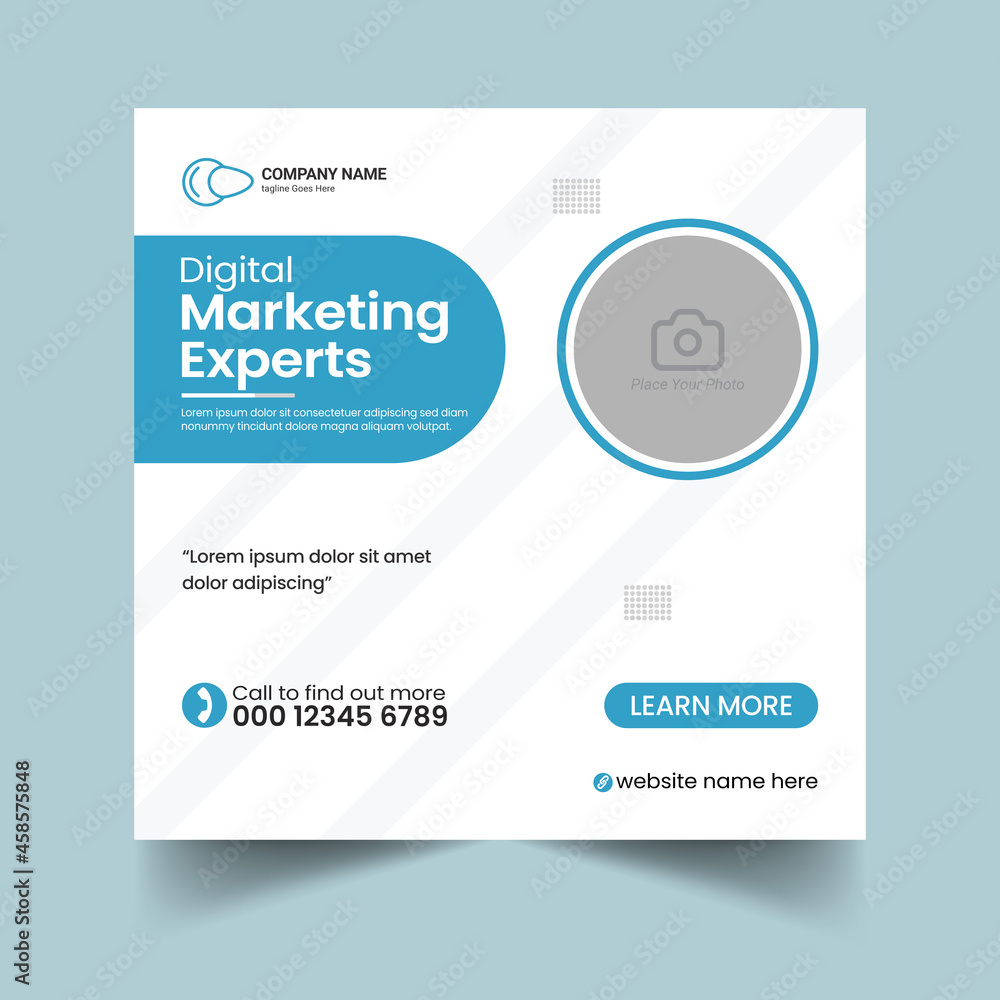 Creative business marketing social media post banner template, Vector Illustration design