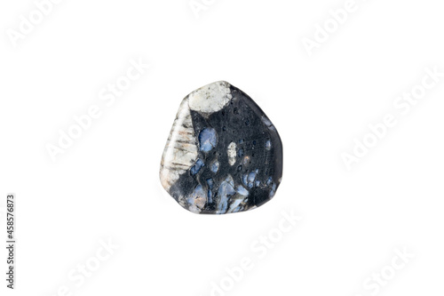 Close-up Llanite Stone isolated on a white background photo