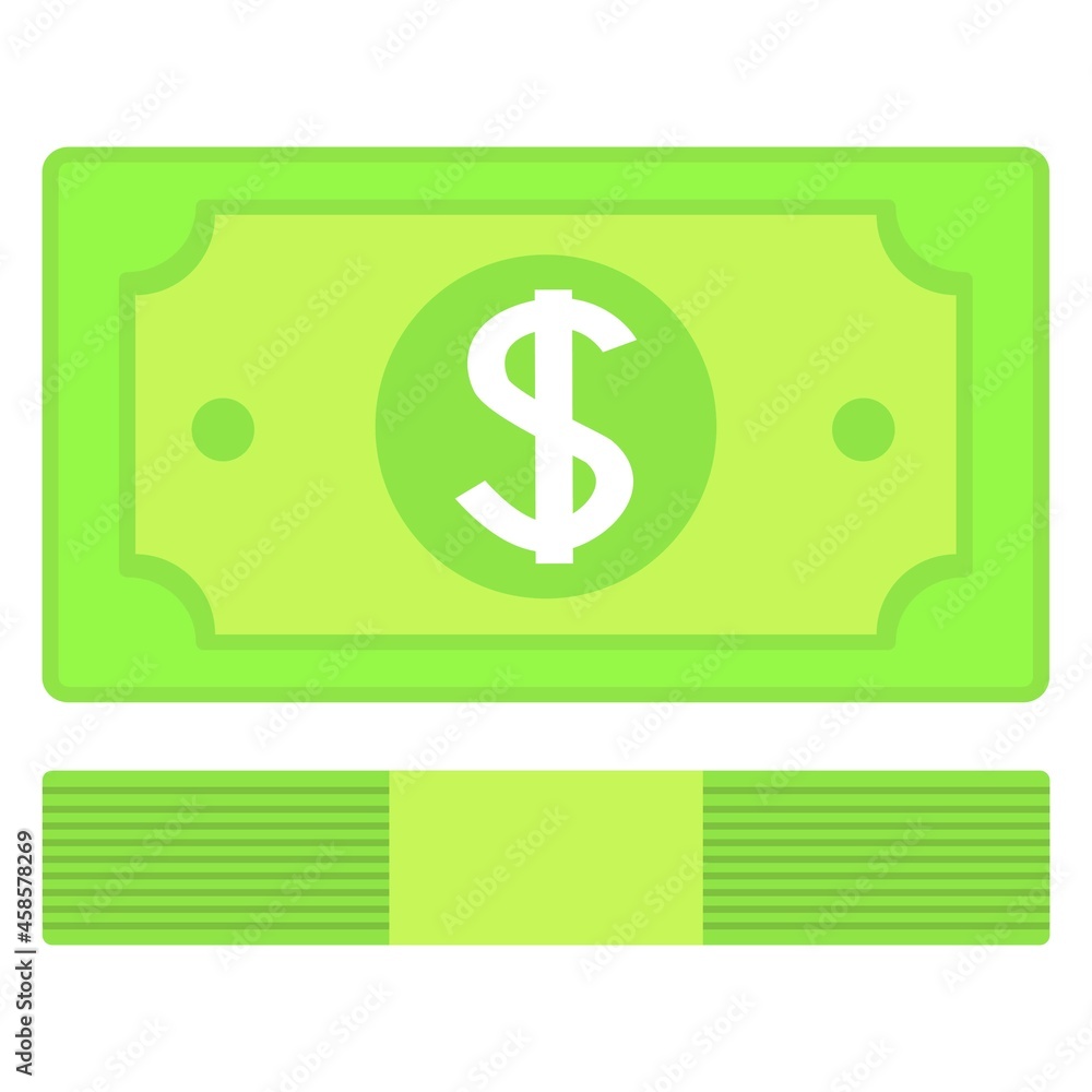 Paper cash green cash. Banknote and denomination. Paper cash green cash. Banknote and denomination.