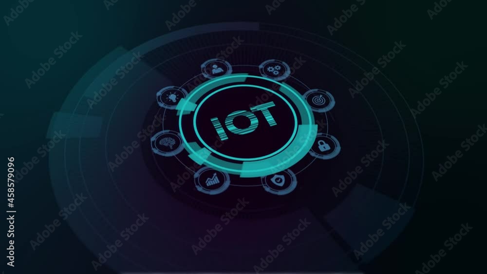 Internet of things - IOT concept. Businessman offer IOT products and solutions.