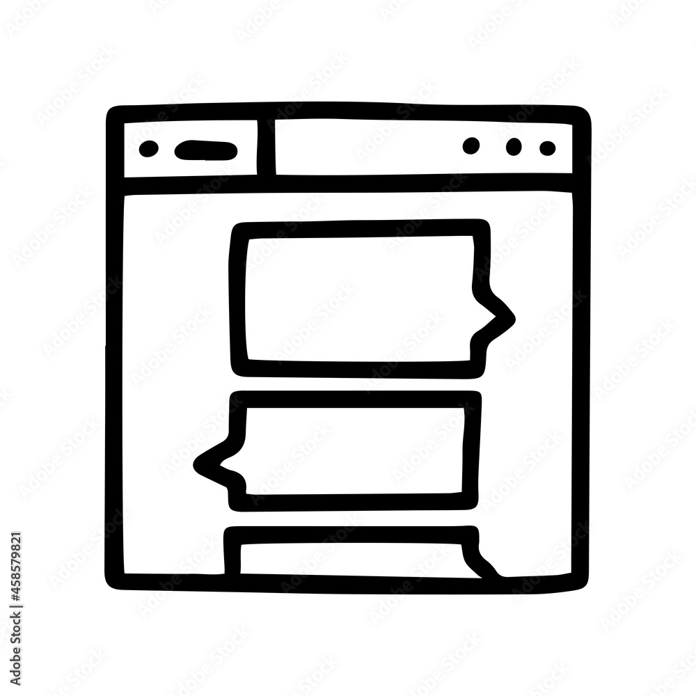 line vector doodle simple icon anonymous chat line vector doodle simple icon anonymous chat